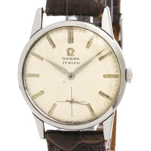 OMEGA Cal.268 Stainless Steel Hand-Winding Mens Watch 14713 Vintage